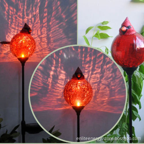 High-pole New Arrival LED Solar Garden Decoration Glass Resin Light with Creative Animal Shape